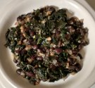 Kale with Black Beans and Almonds